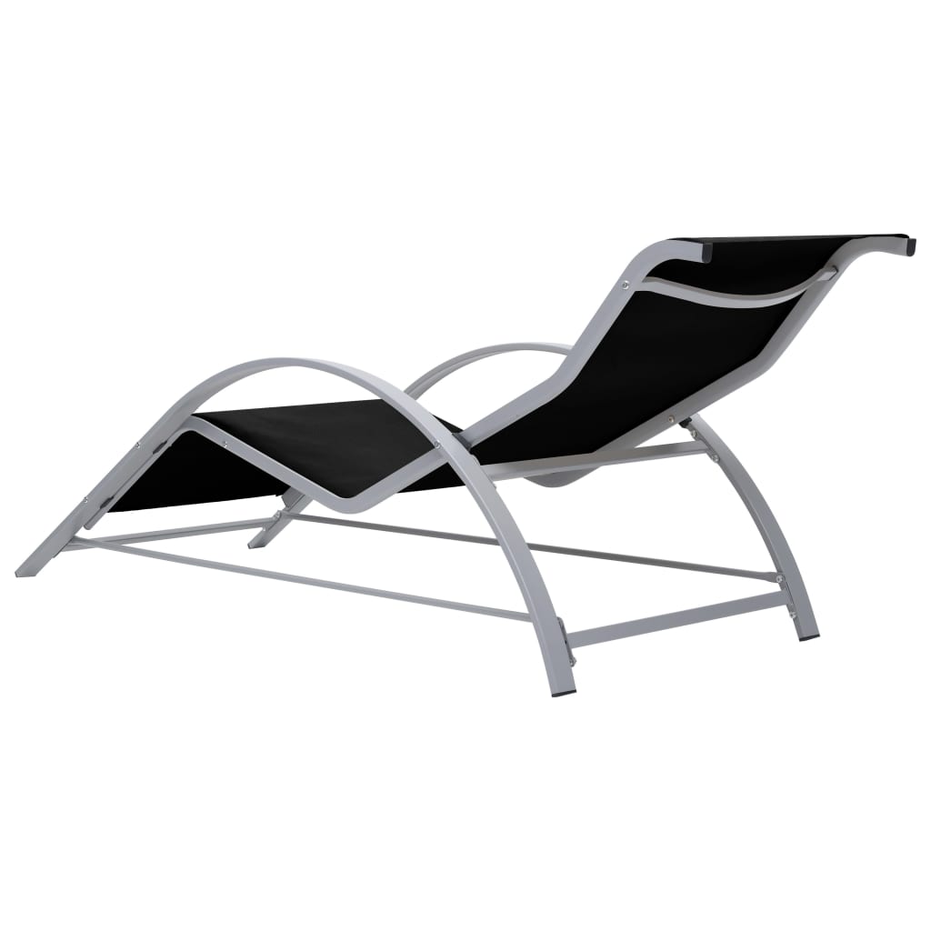 Ligbed textileen en aluminium zwart is nu te koop bij PeponiXL, paradijselijk wonen!