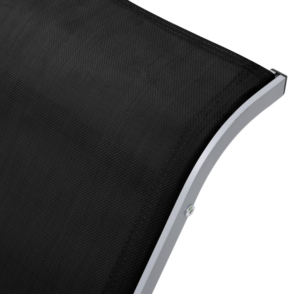 Ligbed textileen en aluminium zwart is nu te koop bij PeponiXL, paradijselijk wonen!