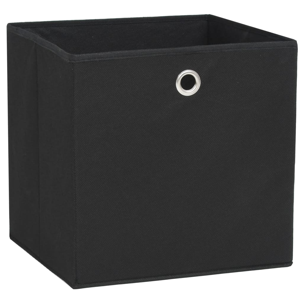 Opbergboxen 4 st 28x28x28 cm nonwoven stof zwart is nu te koop bij PeponiXL, paradijselijk wonen!
