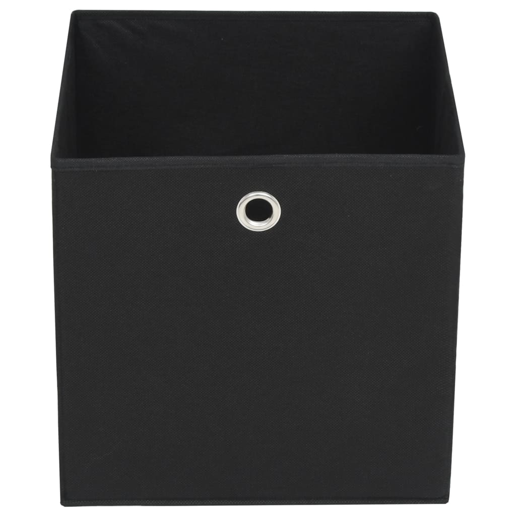 Opbergboxen 4 st 28x28x28 cm nonwoven stof zwart is nu te koop bij PeponiXL, paradijselijk wonen!