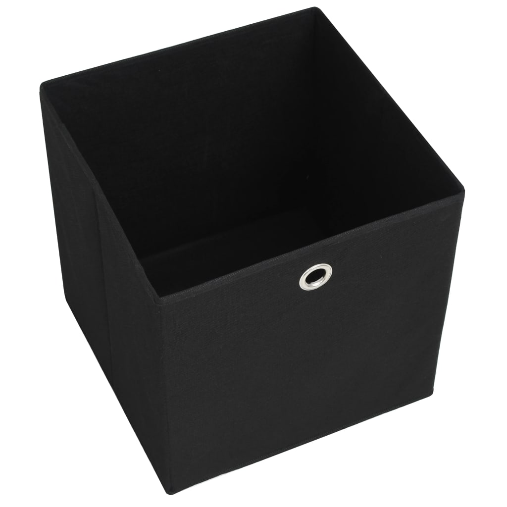 Opbergboxen 4 st 28x28x28 cm nonwoven stof zwart is nu te koop bij PeponiXL, paradijselijk wonen!