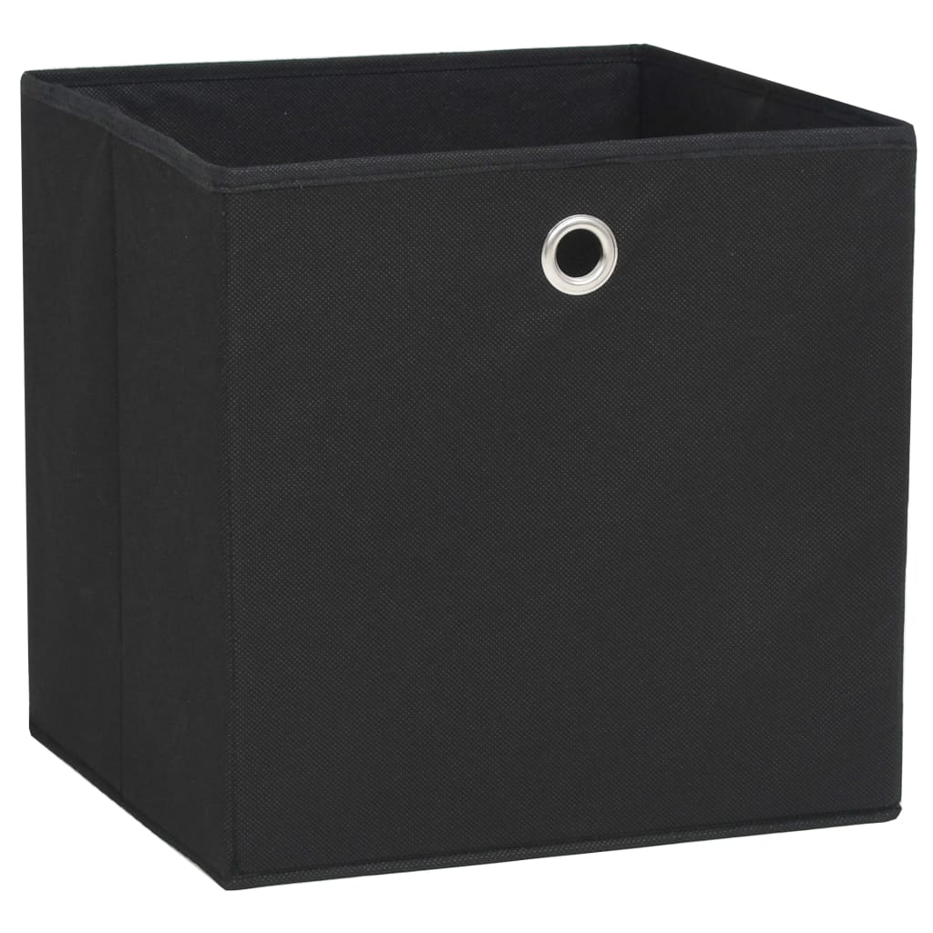 Opbergboxen 10 st 28x28x28 cm nonwoven stof zwart is nu te koop bij PeponiXL, paradijselijk wonen!
