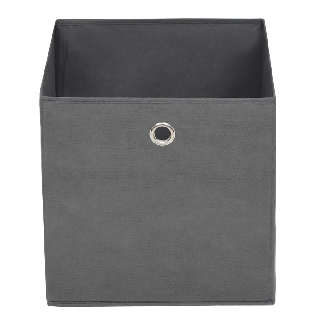 Opbergboxen 10 st 28x28x28 cm nonwoven stof grijs is nu te koop bij PeponiXL, paradijselijk wonen!