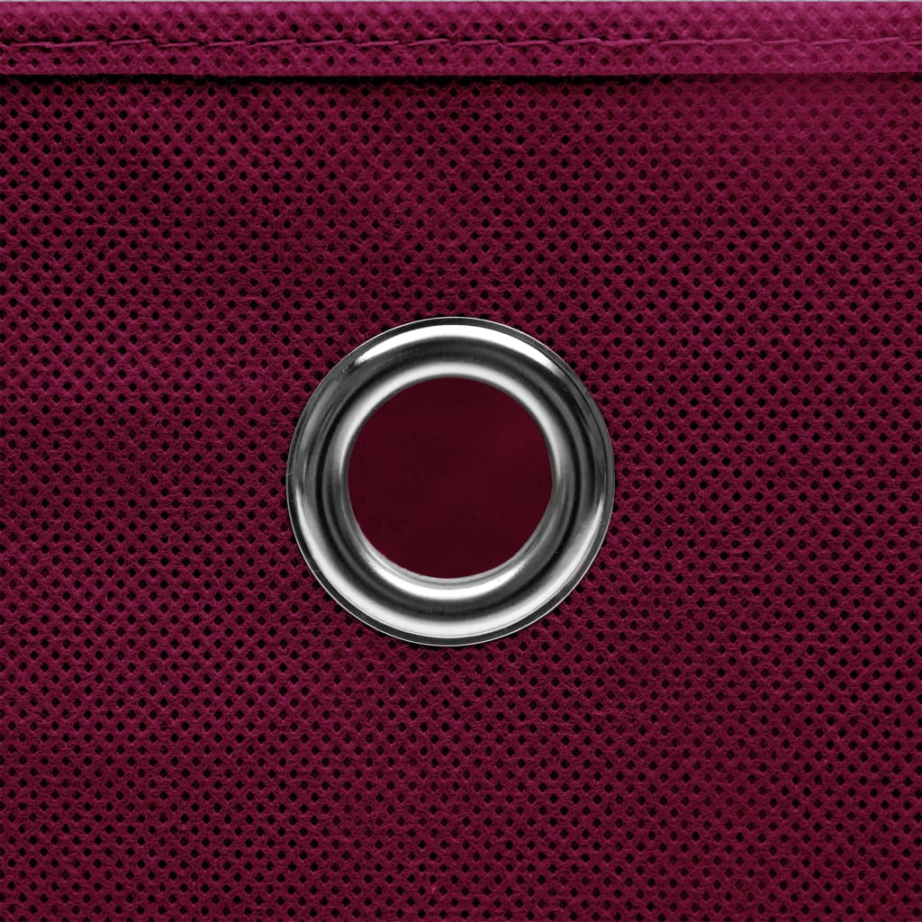 Opbergboxen met deksel 10 st 28x28x28 cm donkerrood is nu te koop bij PeponiXL, paradijselijk wonen!