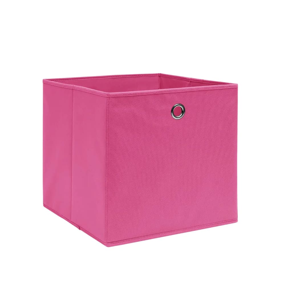 Opbergboxen 4 st 28x28x28 cm nonwoven stof roze is nu te koop bij PeponiXL, paradijselijk wonen!