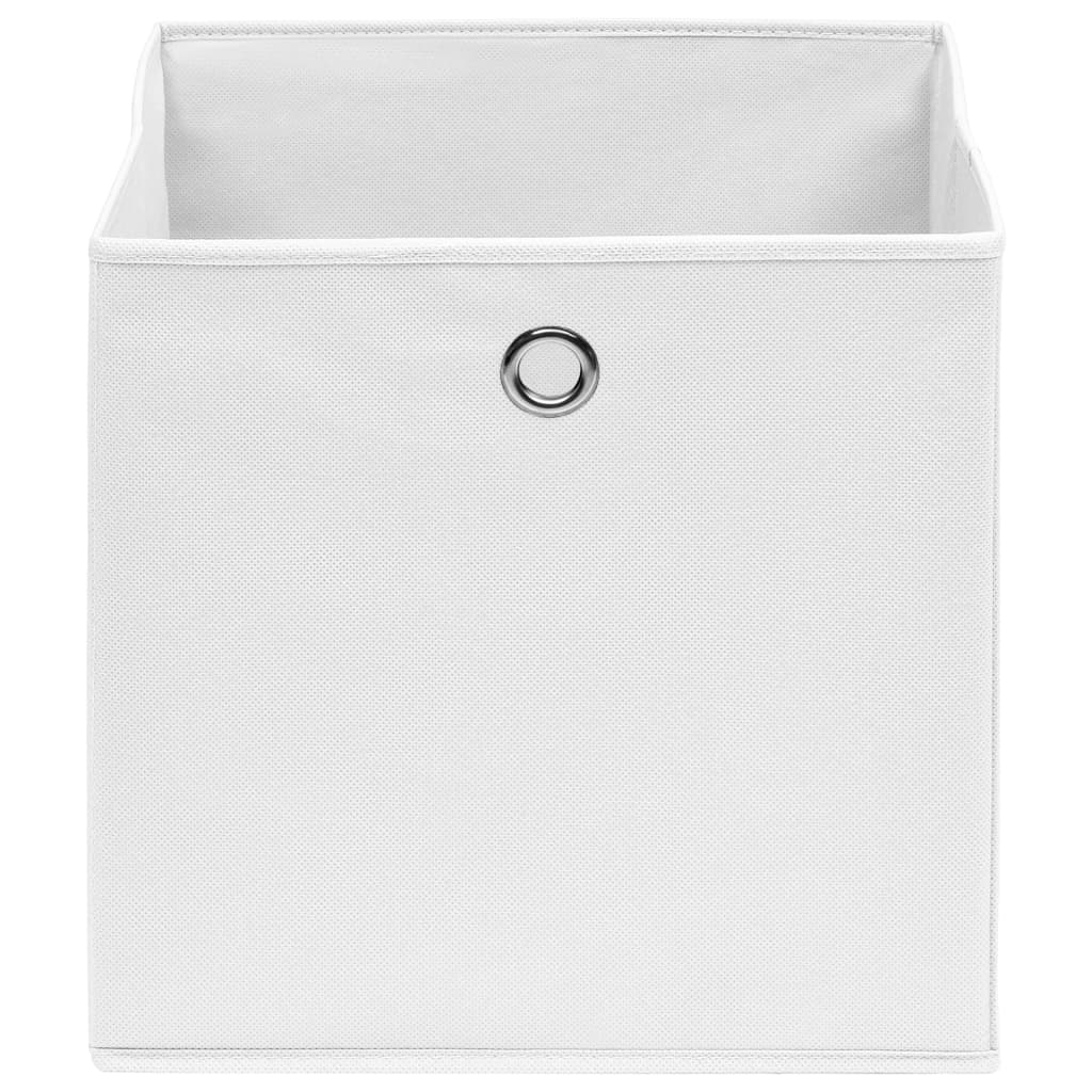 Opbergboxen 4 st 28x28x28 cm nonwoven stof wit is nu te koop bij PeponiXL, paradijselijk wonen!