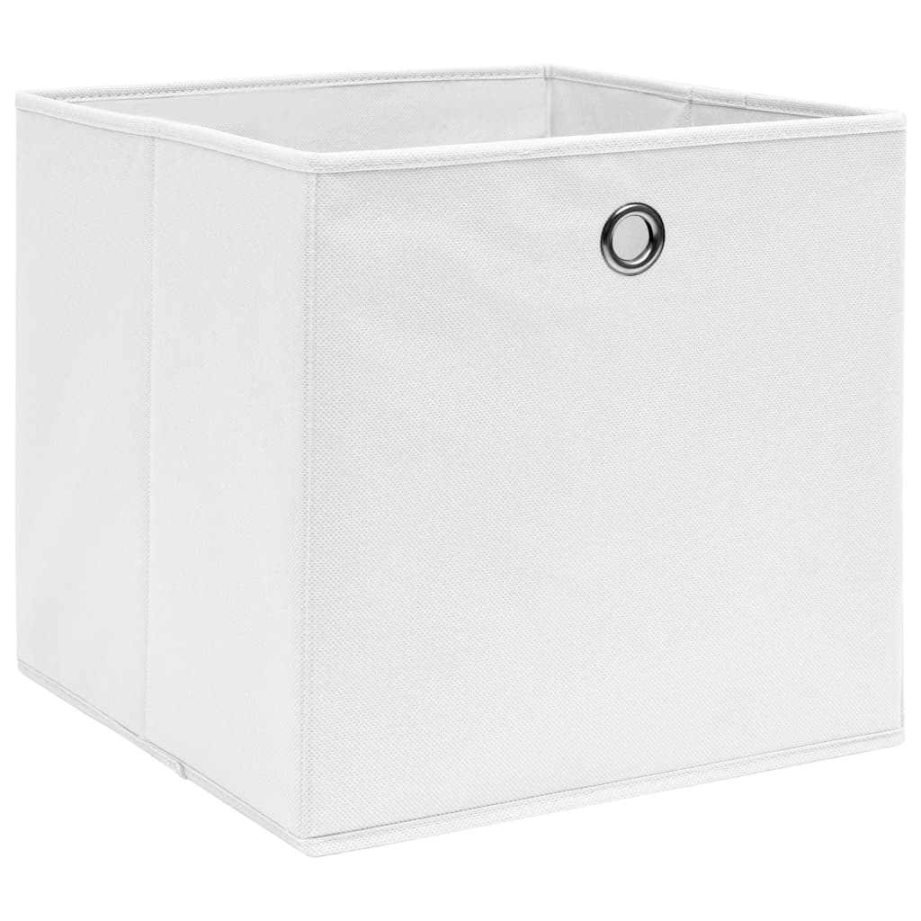 Opbergboxen 10 st 28x28x28 cm nonwoven stof wit is nu te koop bij PeponiXL, paradijselijk wonen!