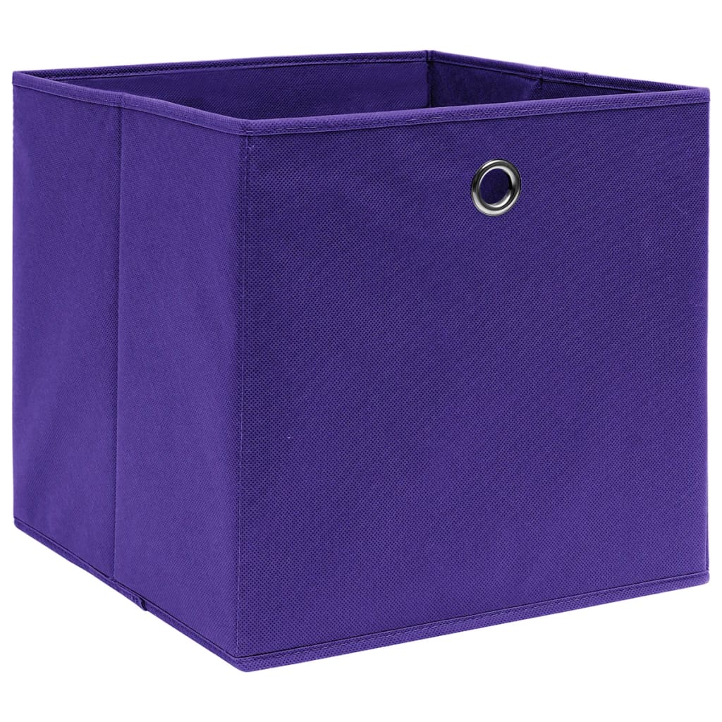 Opbergboxen 10 st 28x28x28 cm nonwoven stof paars is nu te koop bij PeponiXL, paradijselijk wonen!