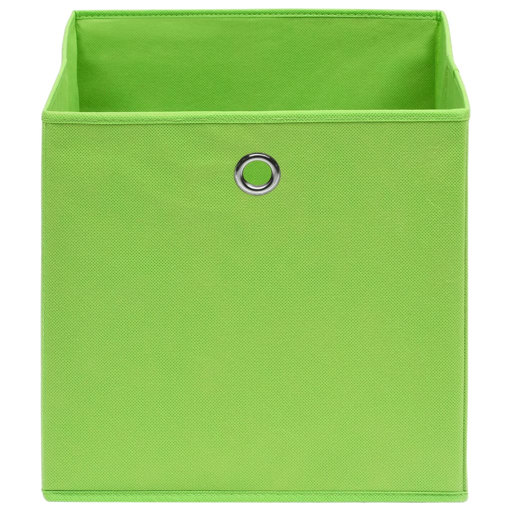 Opbergboxen 10 st 28x28x28 cm nonwoven stof groen is nu te koop bij PeponiXL, paradijselijk wonen!