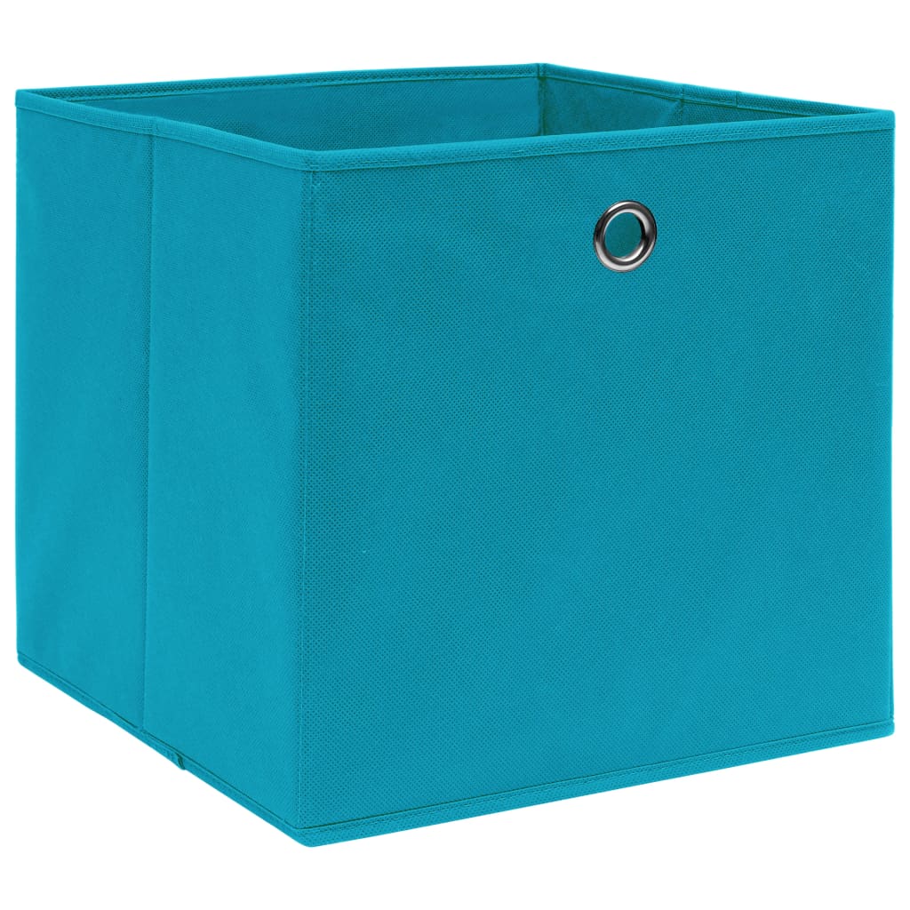 Opbergboxen 10 st 28x28x28 cm nonwoven stof babyblauw is nu te koop bij PeponiXL, paradijselijk wonen!