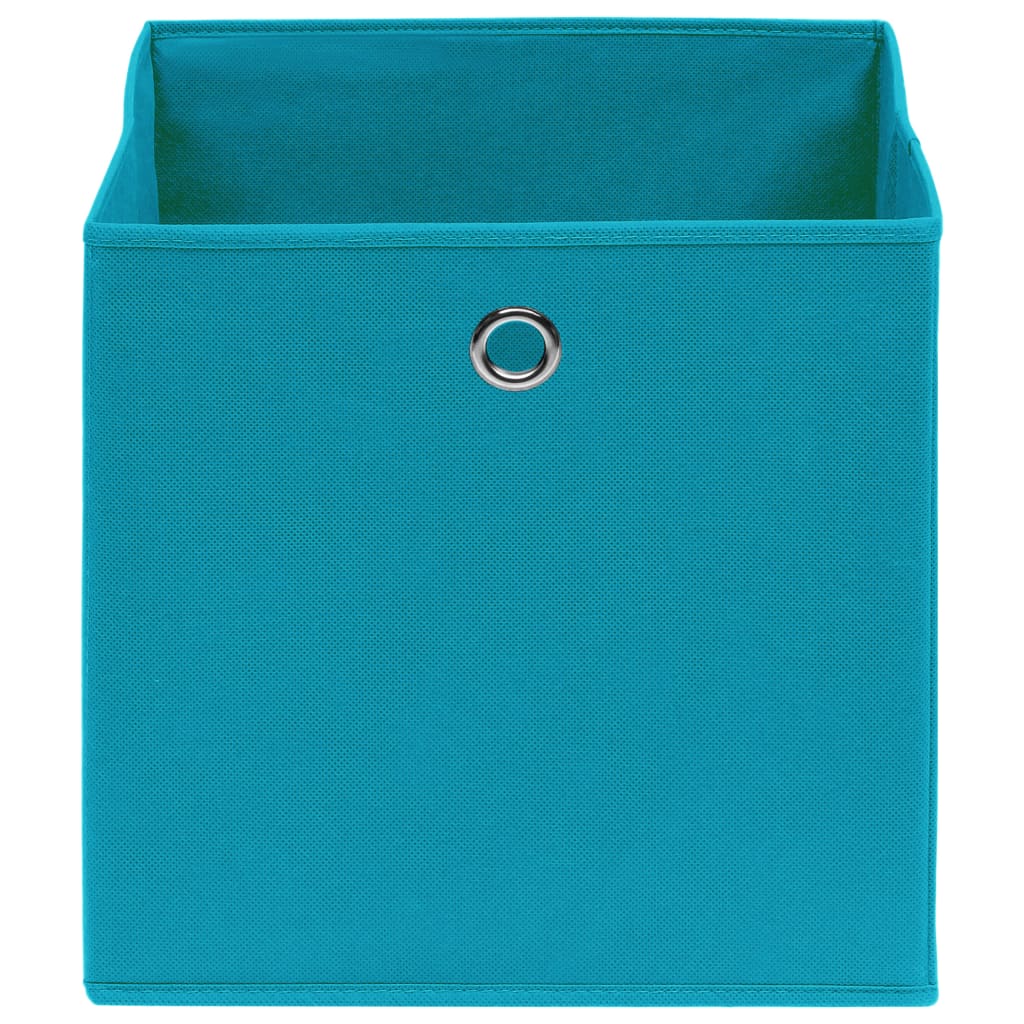 Opbergboxen 10 st 28x28x28 cm nonwoven stof babyblauw is nu te koop bij PeponiXL, paradijselijk wonen!