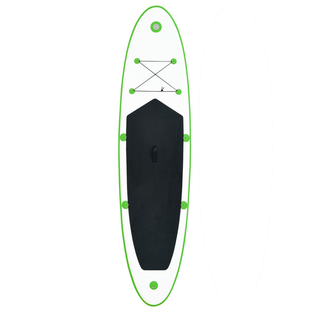 Stand-up paddleboard opblaasbaar groen en wit is nu te koop bij PeponiXL, paradijselijk wonen!