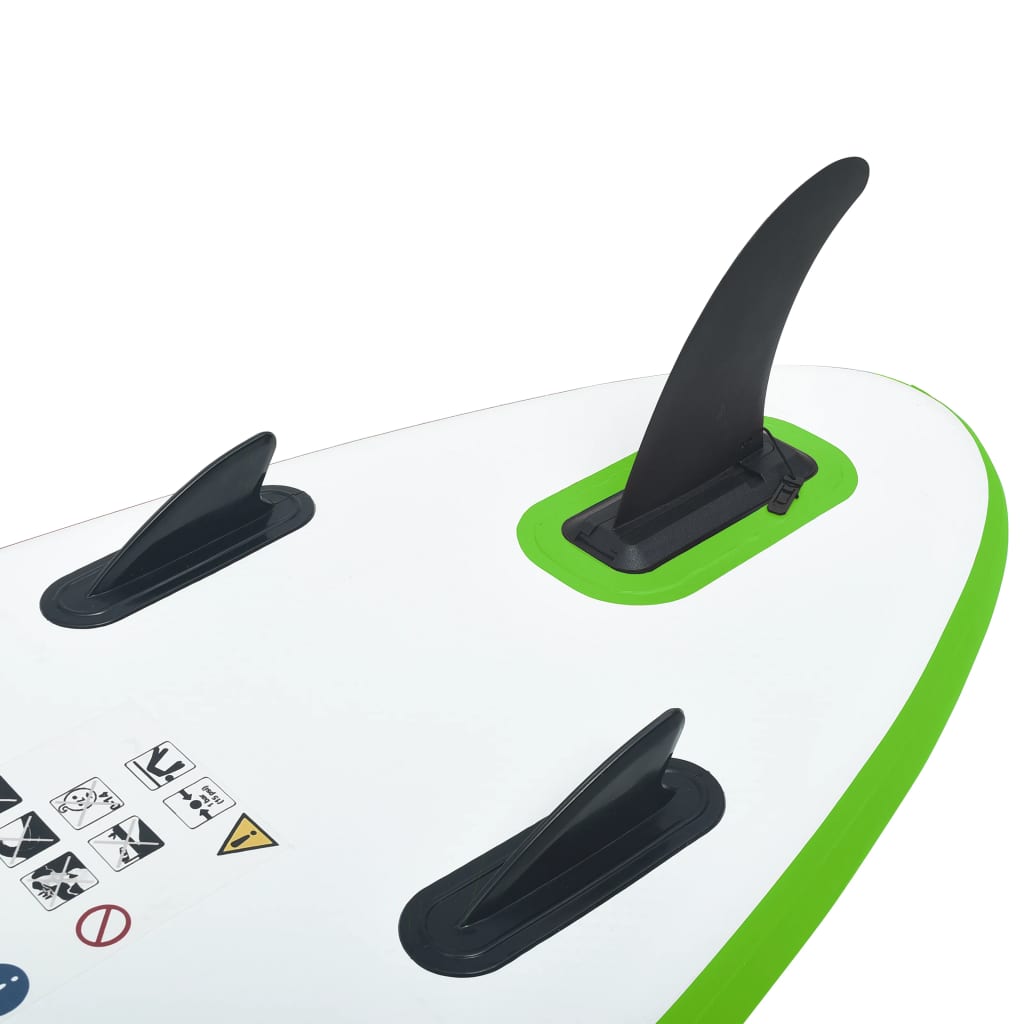 Stand-up paddleboard opblaasbaar groen en wit is nu te koop bij PeponiXL, paradijselijk wonen!