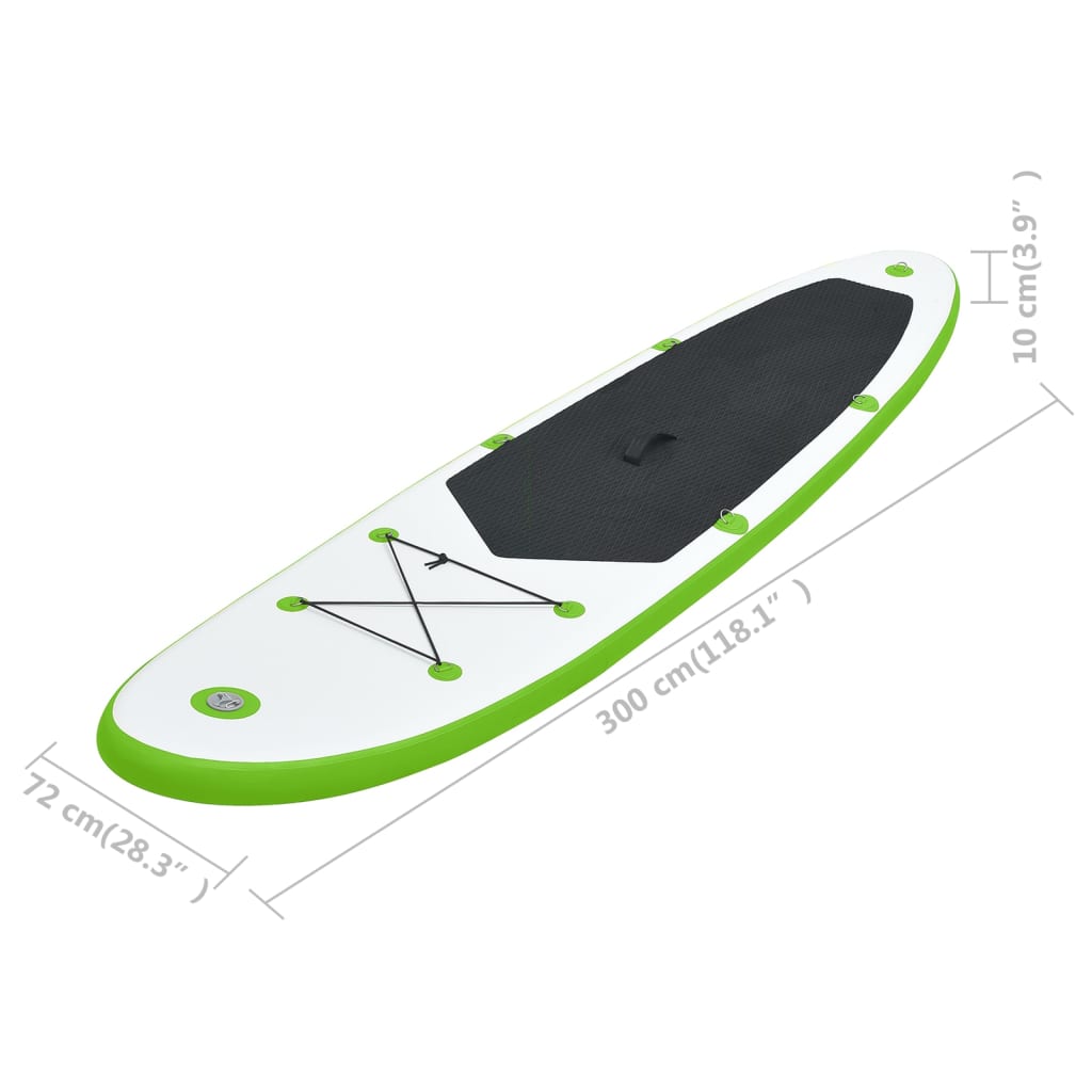 Stand-up paddleboard opblaasbaar groen en wit is nu te koop bij PeponiXL, paradijselijk wonen!