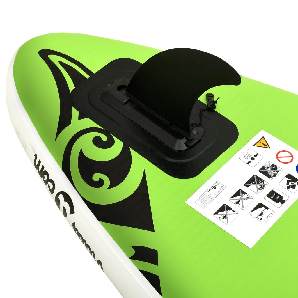 Stand Up Paddleboardset opblaasbaar 320x76x15 cm groen is nu te koop bij PeponiXL, paradijselijk wonen!