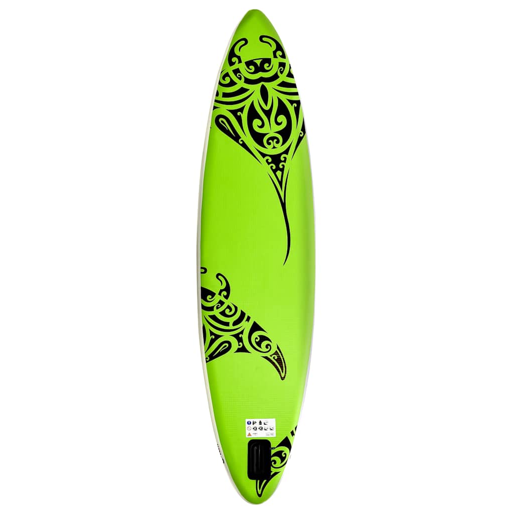 Stand Up Paddleboardset opblaasbaar 366x76x15 cm groen is nu te koop bij PeponiXL, paradijselijk wonen!