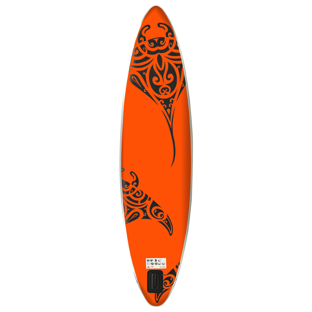 Stand Up Paddleboardset opblaasbaar 366x76x15 cm oranje is nu te koop bij PeponiXL, paradijselijk wonen!