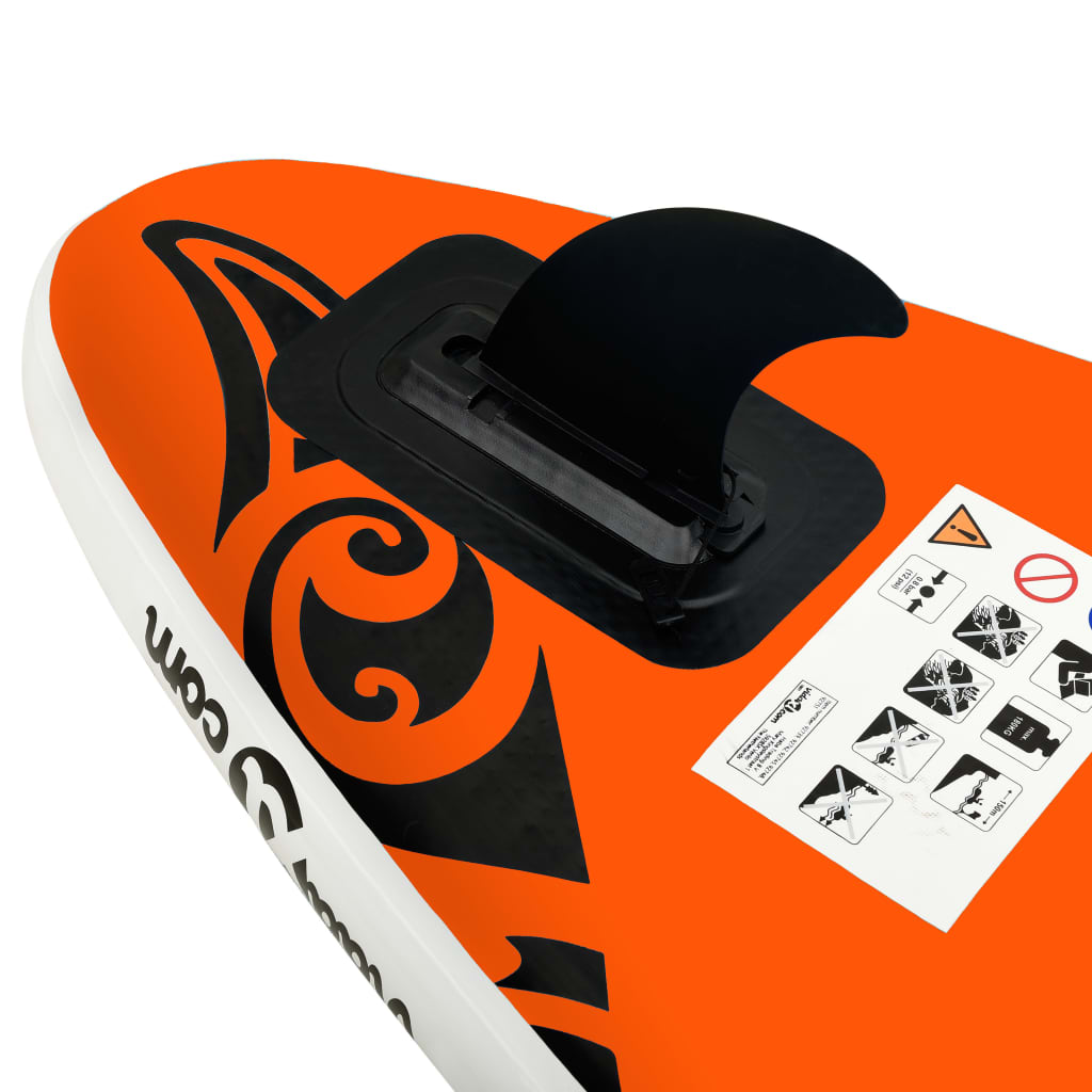 Stand Up Paddleboardset opblaasbaar 366x76x15 cm oranje is nu te koop bij PeponiXL, paradijselijk wonen!