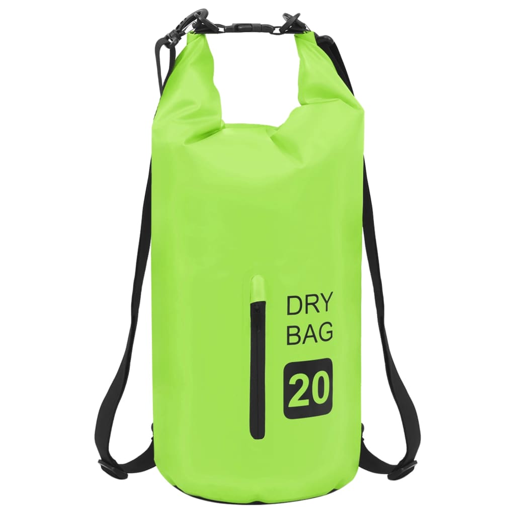 Drybag met rits 20 L PVC groen is nu te koop bij PeponiXL, paradijselijk wonen!