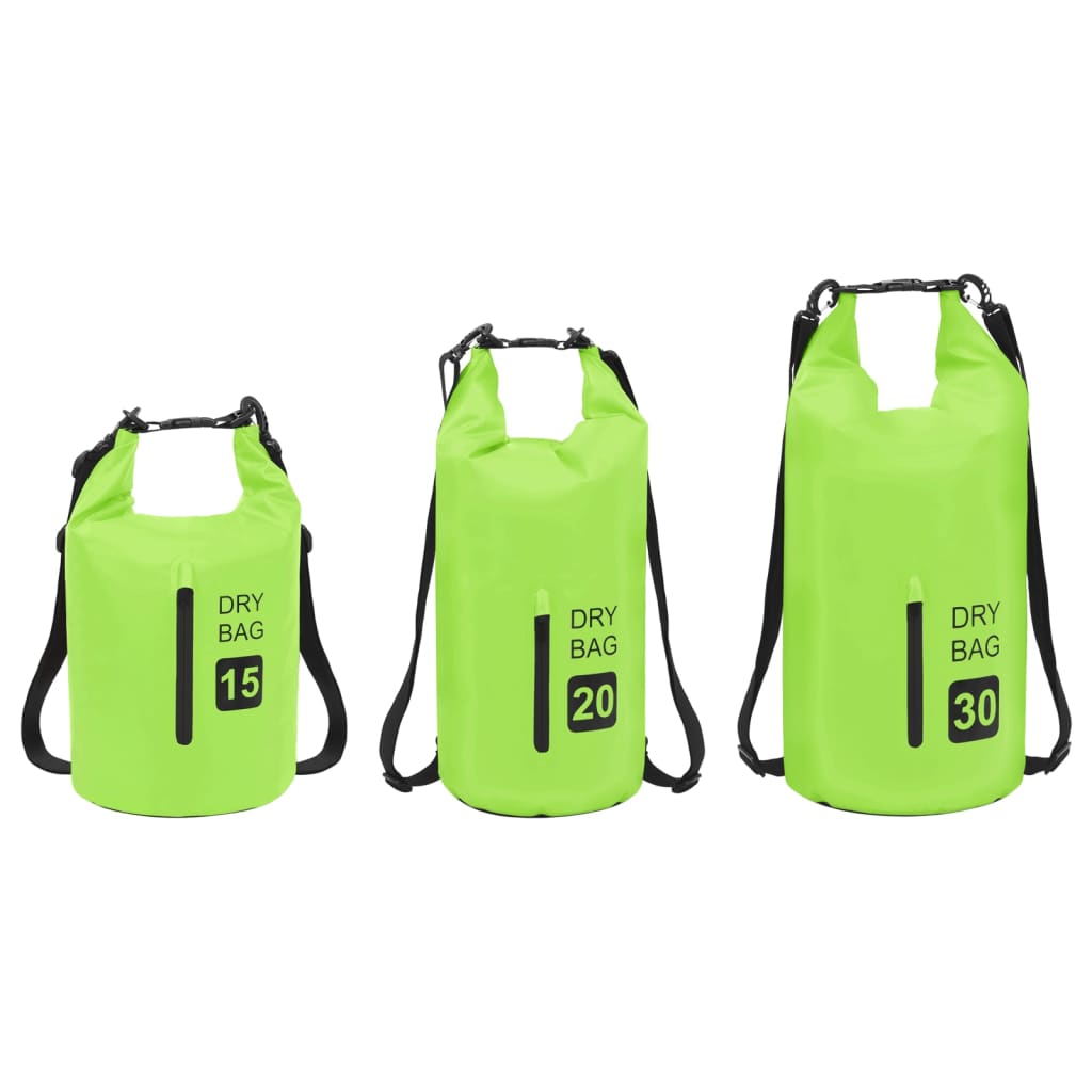 Drybag met rits 20 L PVC groen is nu te koop bij PeponiXL, paradijselijk wonen!