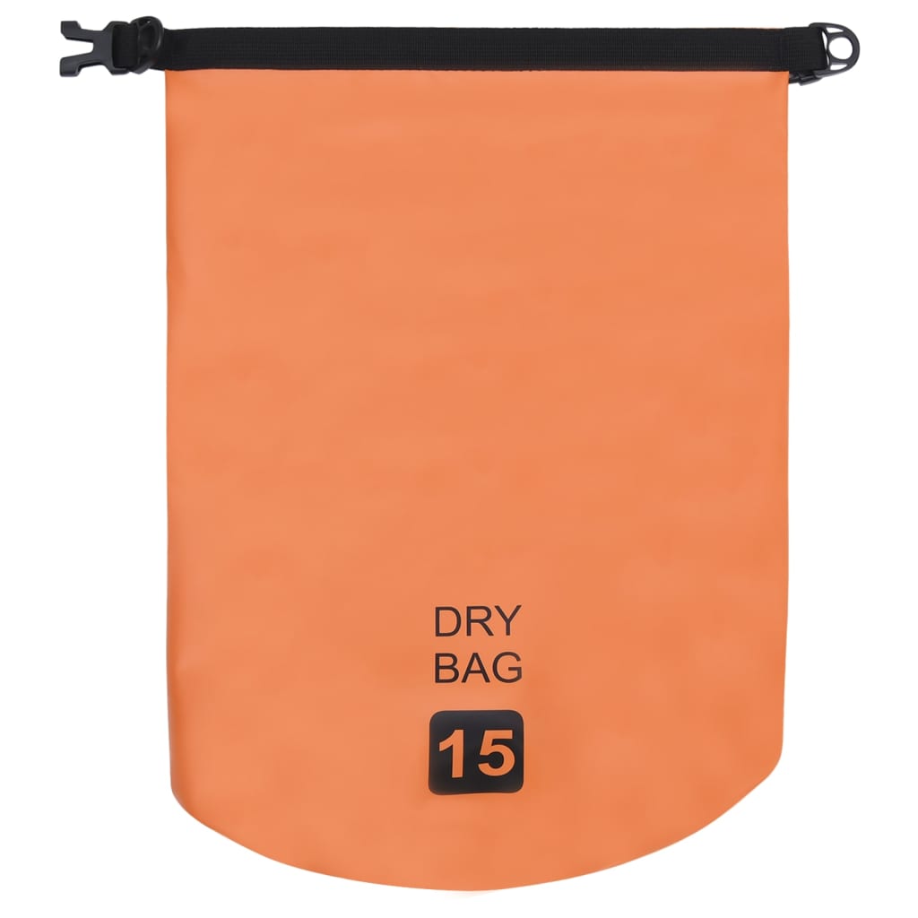 Drybag 15 L PVC oranje