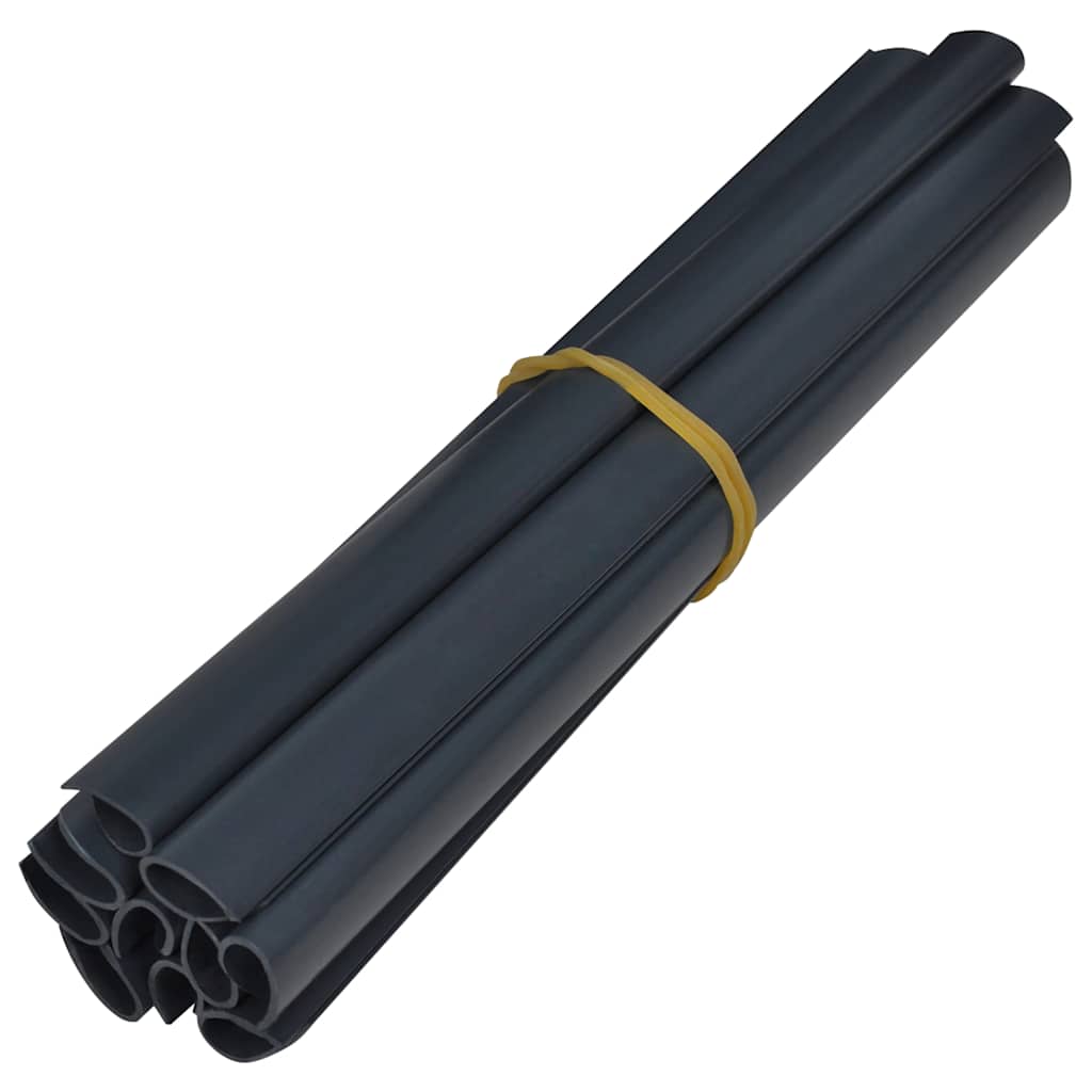 Tuinscherm 35x0,19 m PVC mat donkergrijs is nu te koop bij PeponiXL, paradijselijk wonen!