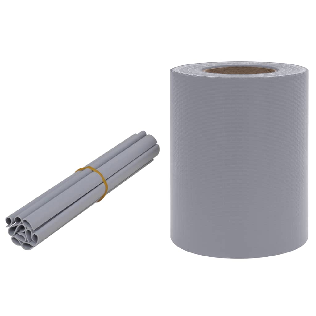 Tuinschermen 4 st 35x0,19 m PVC mat lichtgrijs is nu te koop bij PeponiXL, paradijselijk wonen!