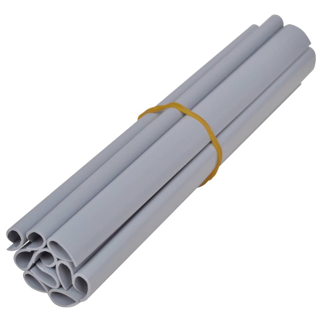 Tuinschermen 4 st 35x0,19 m PVC mat lichtgrijs is nu te koop bij PeponiXL, paradijselijk wonen!