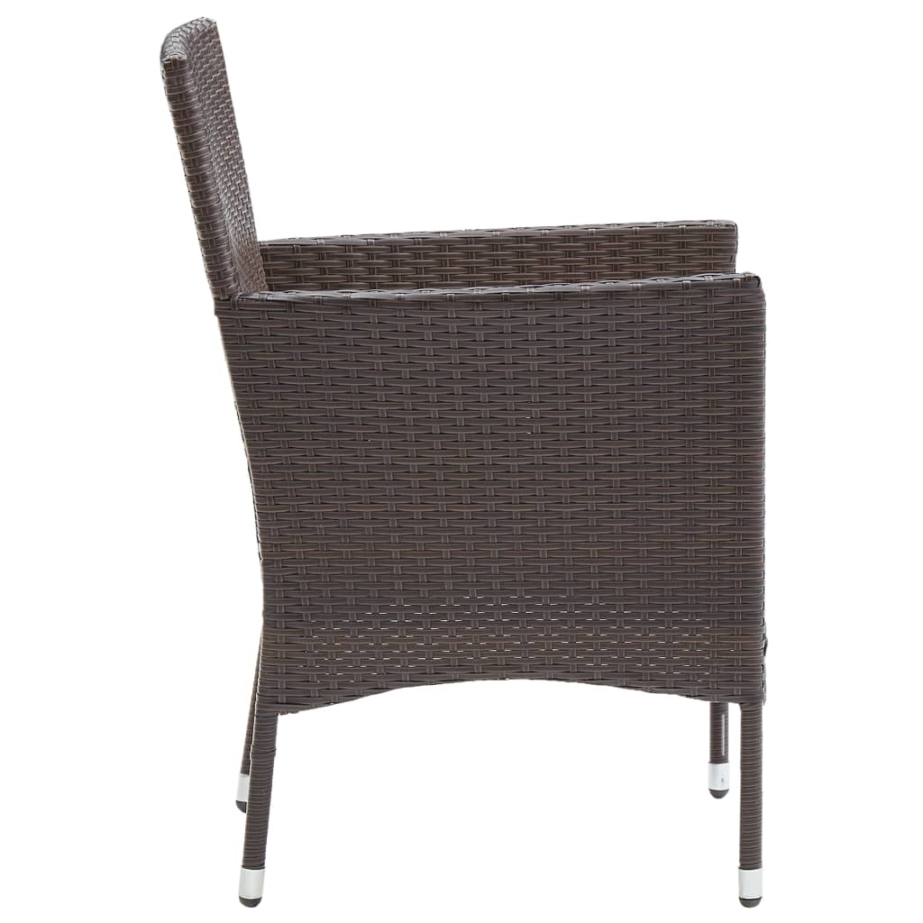 Tuinstoelen 2 st poly rattan bruin is nu te koop bij PeponiXL, paradijselijk wonen!