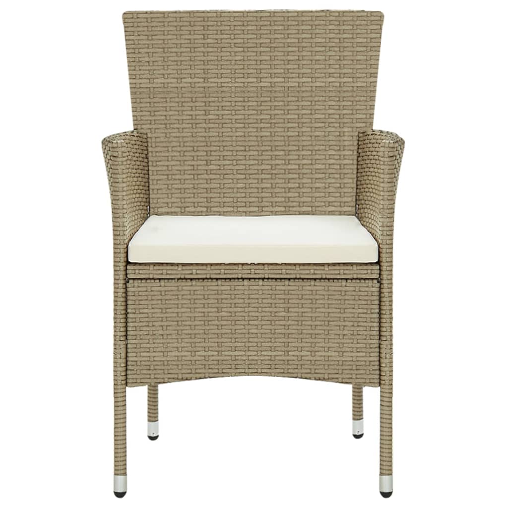 Tuinstoelen 4 st poly rattan beige is nu te koop bij PeponiXL, paradijselijk wonen!