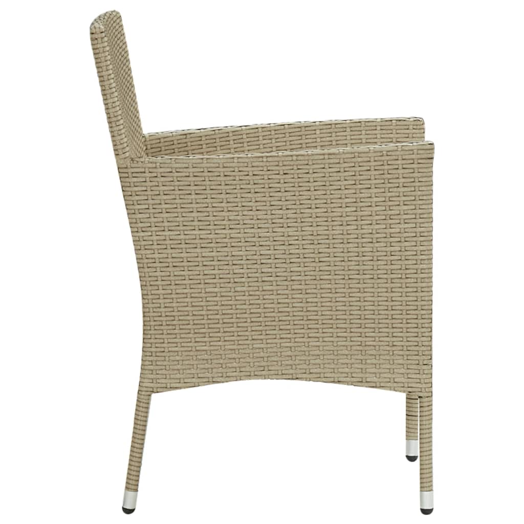 Tuinstoelen 4 st poly rattan beige is nu te koop bij PeponiXL, paradijselijk wonen!