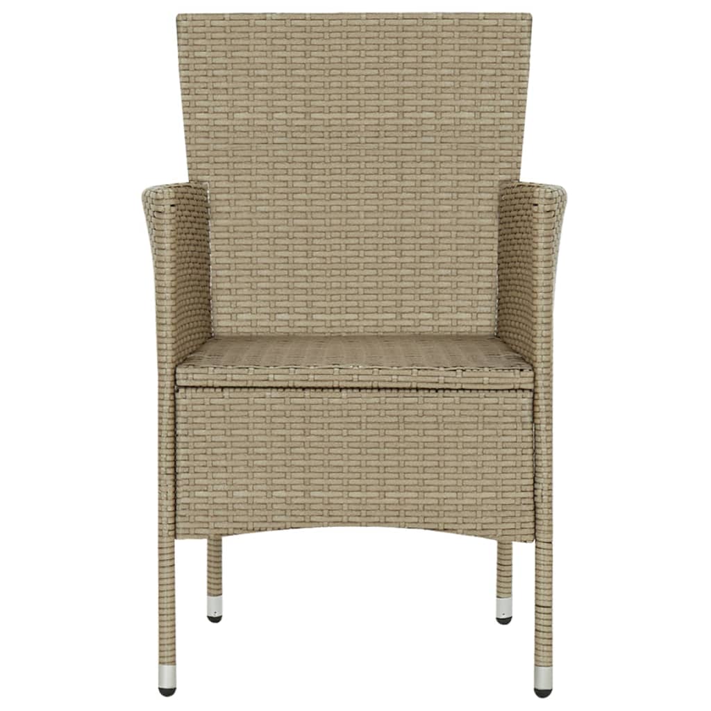 Tuinstoelen 4 st poly rattan beige is nu te koop bij PeponiXL, paradijselijk wonen!