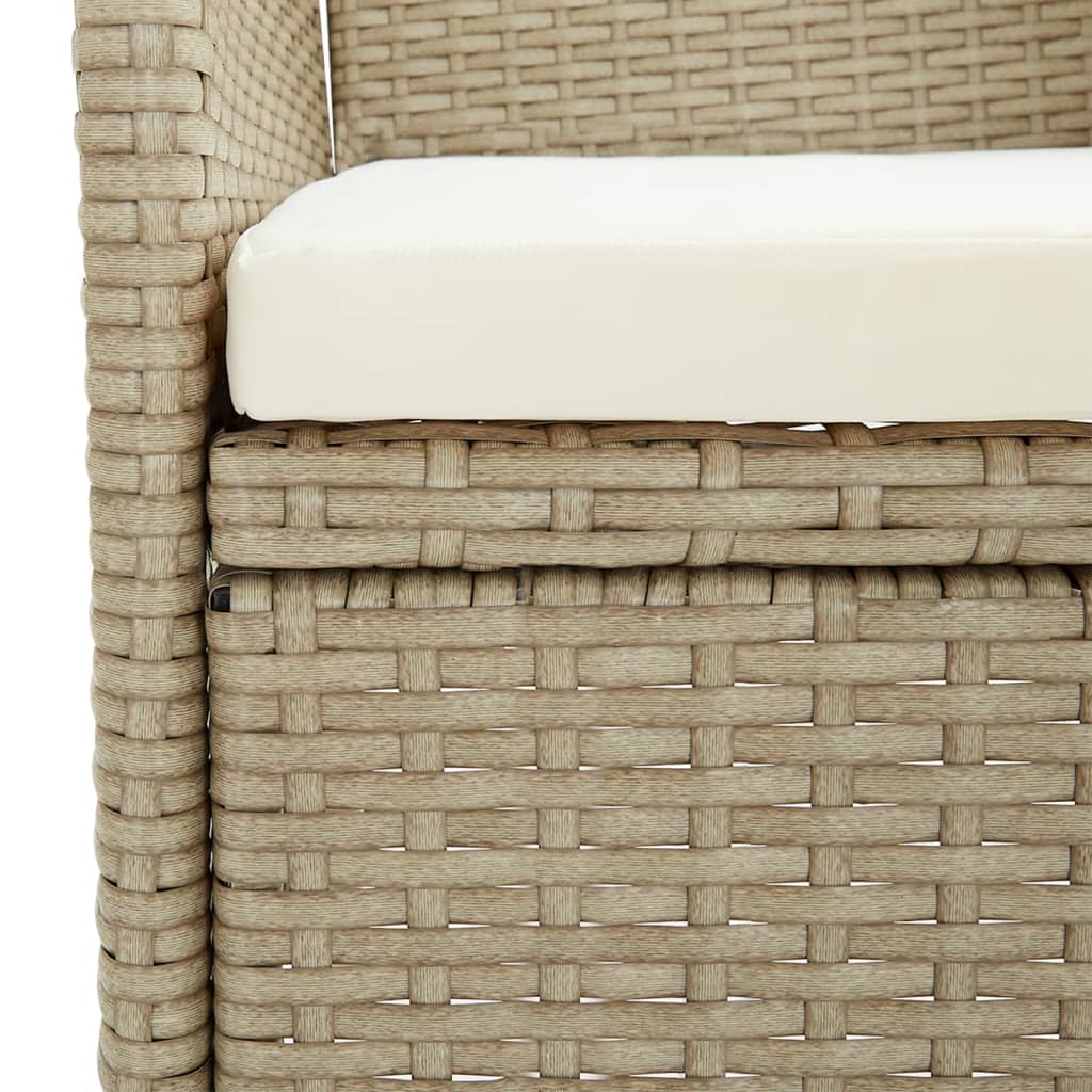 Tuinstoelen 4 st poly rattan beige is nu te koop bij PeponiXL, paradijselijk wonen!