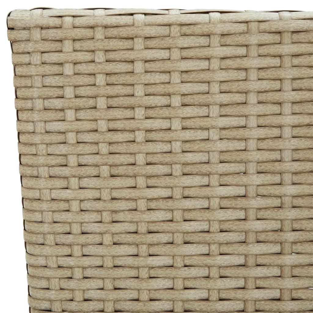 Tuinstoelen 4 st poly rattan beige is nu te koop bij PeponiXL, paradijselijk wonen!