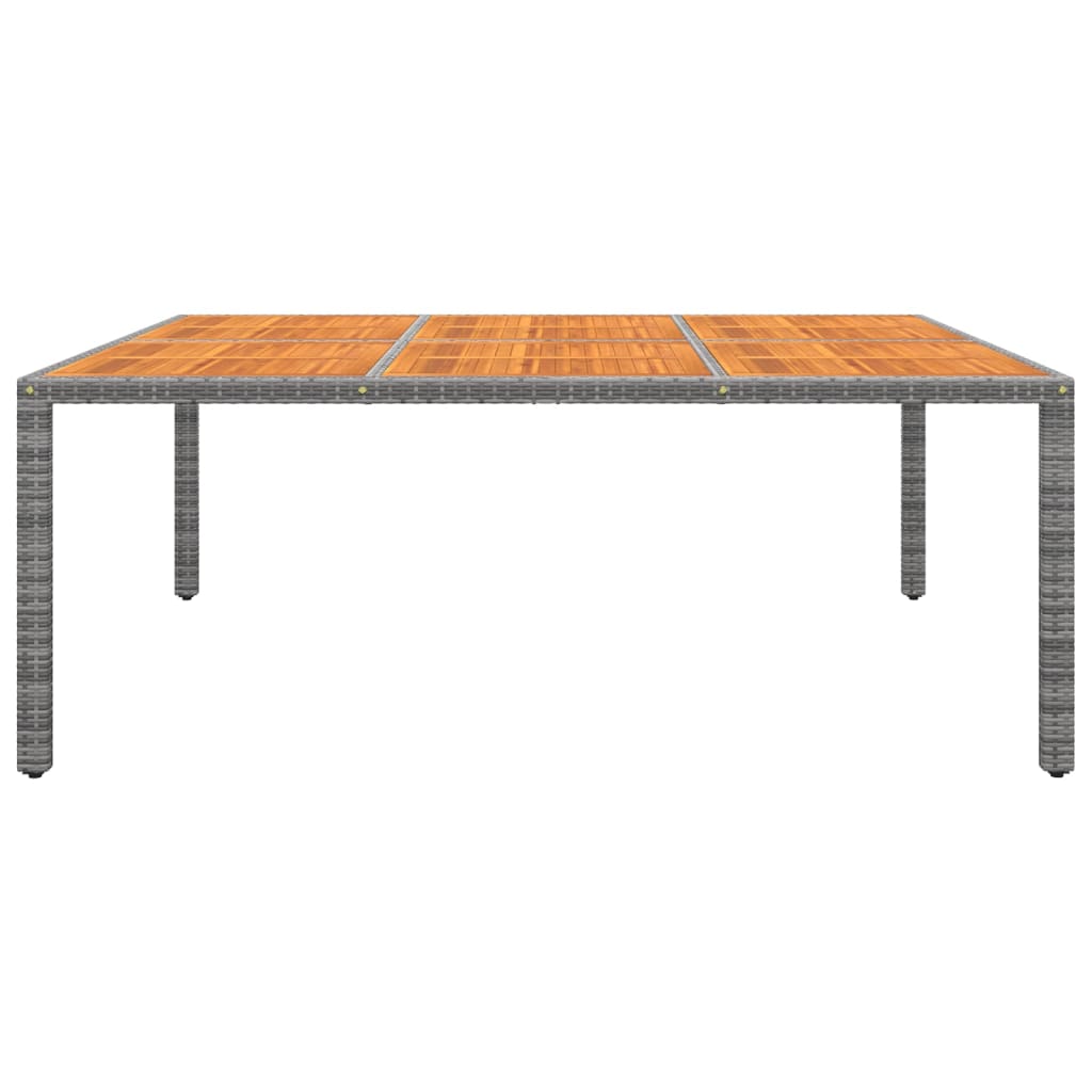 Tuintafel 200x150x75 cm acaciahout en poly rattan grijs is nu te koop bij PeponiXL, paradijselijk wonen!
