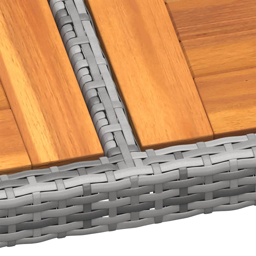 Tuintafel 200x150x75 cm acaciahout en poly rattan grijs is nu te koop bij PeponiXL, paradijselijk wonen!