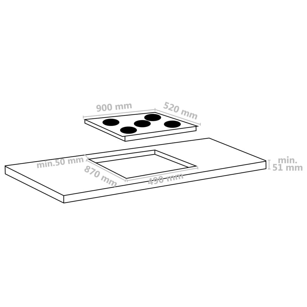 Keramische kookplaat 5 kookzones aanraakbediening 8500 W 90 cm is nu te koop bij PeponiXL, paradijselijk wonen!