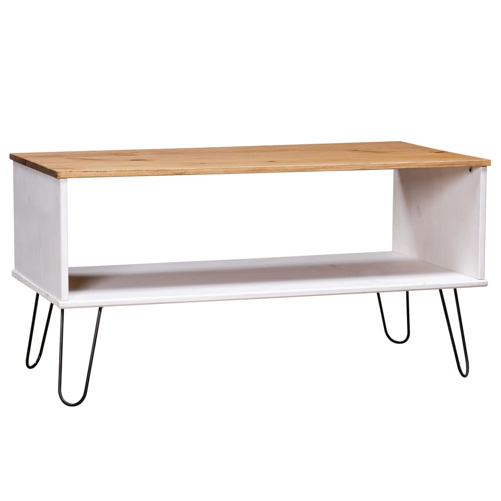 Salontafel New York grenenhout wit en lichthoutkleurig is nu te koop bij PeponiXL, paradijselijk wonen!