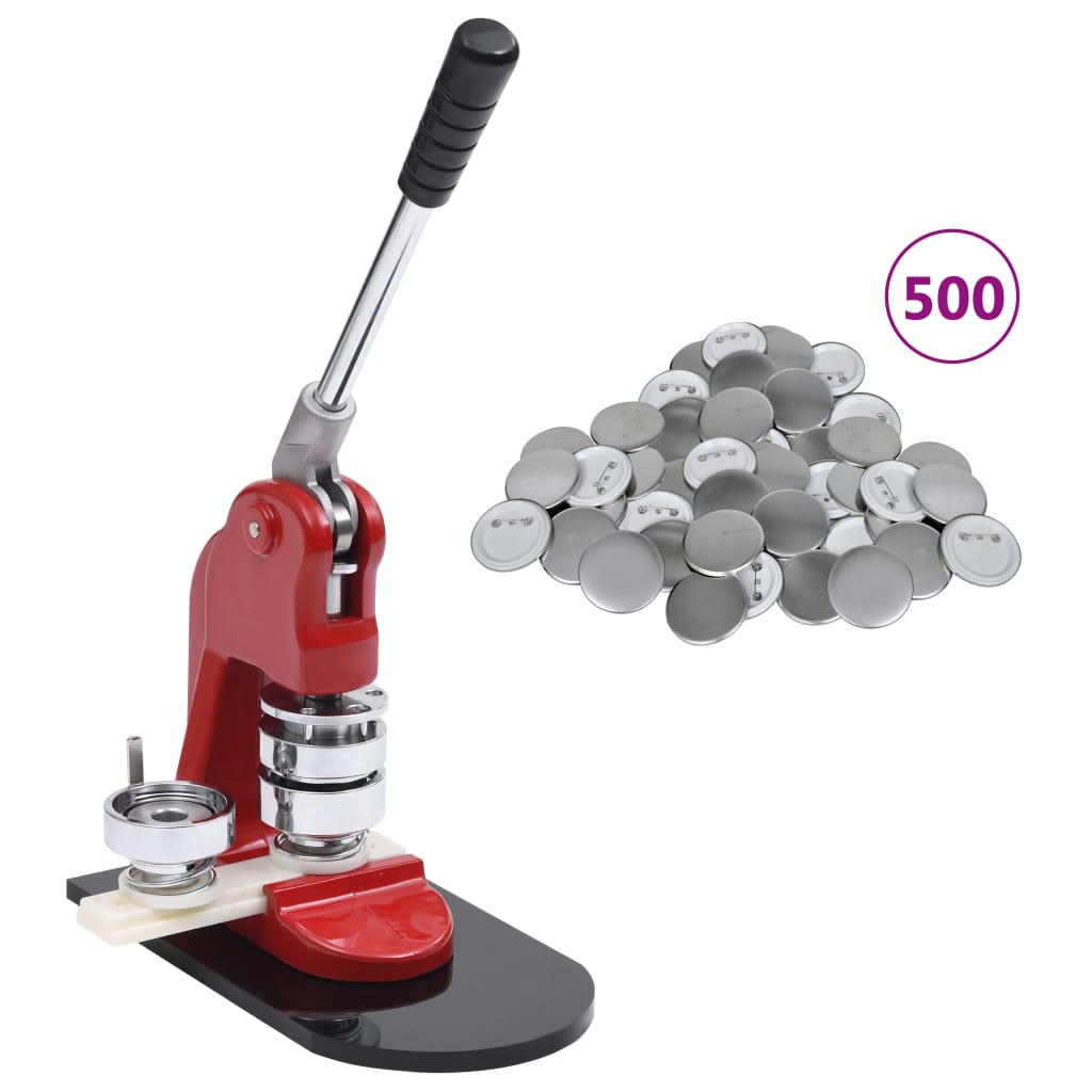 Buttonmachine met 500 st buttononderdelen 25 mm is nu te koop bij PeponiXL, paradijselijk wonen!