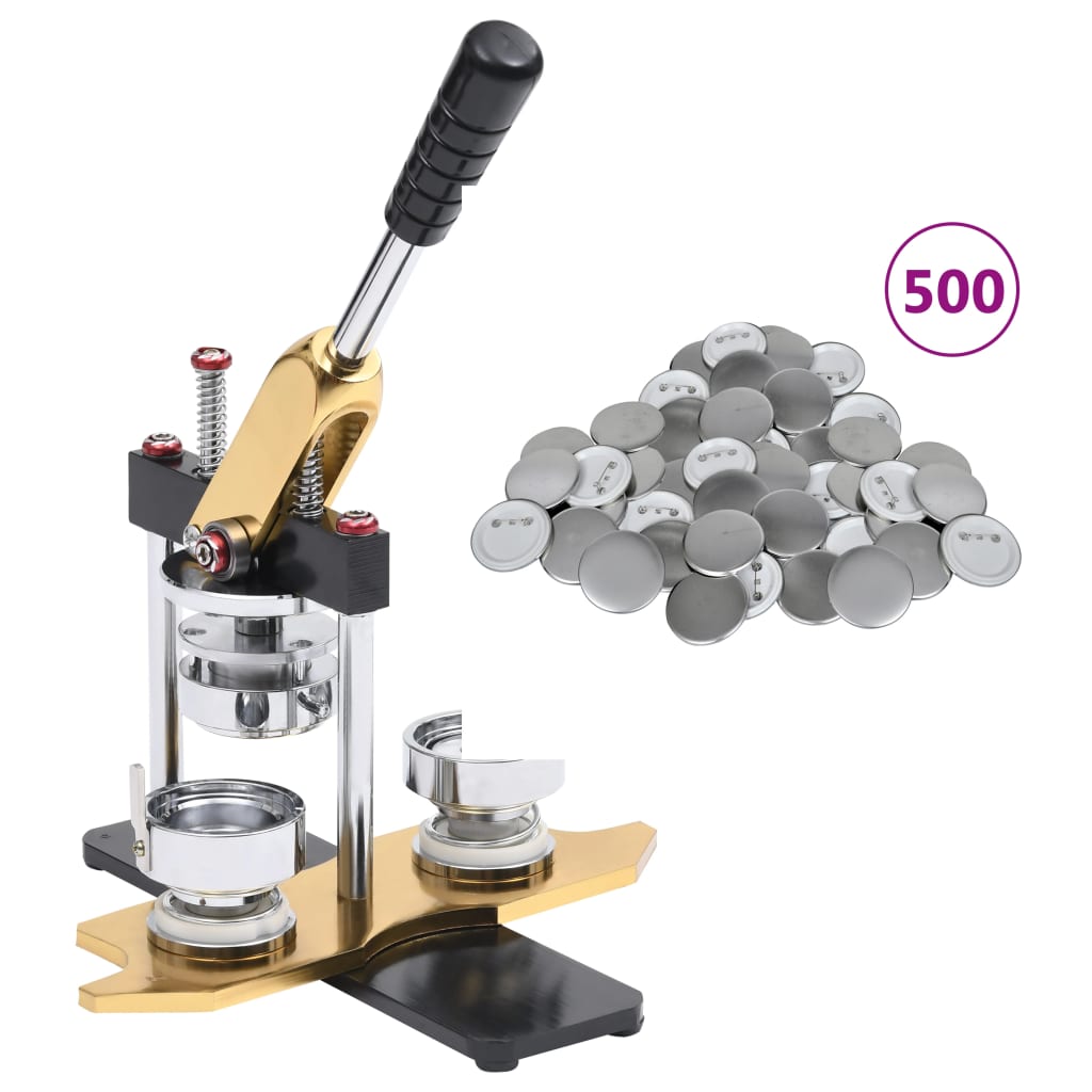 Buttonmachine draaipunch met 500 st buttononderdelen 44 mm is nu te koop bij PeponiXL, paradijselijk wonen!