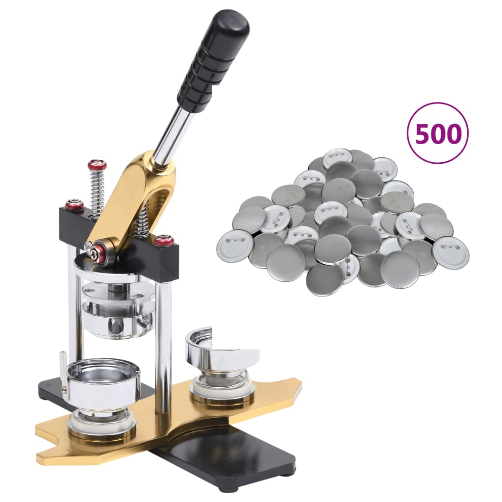 Buttonmachine draaipunch met 500 st buttononderdelen 25 mm is nu te koop bij PeponiXL, paradijselijk wonen!