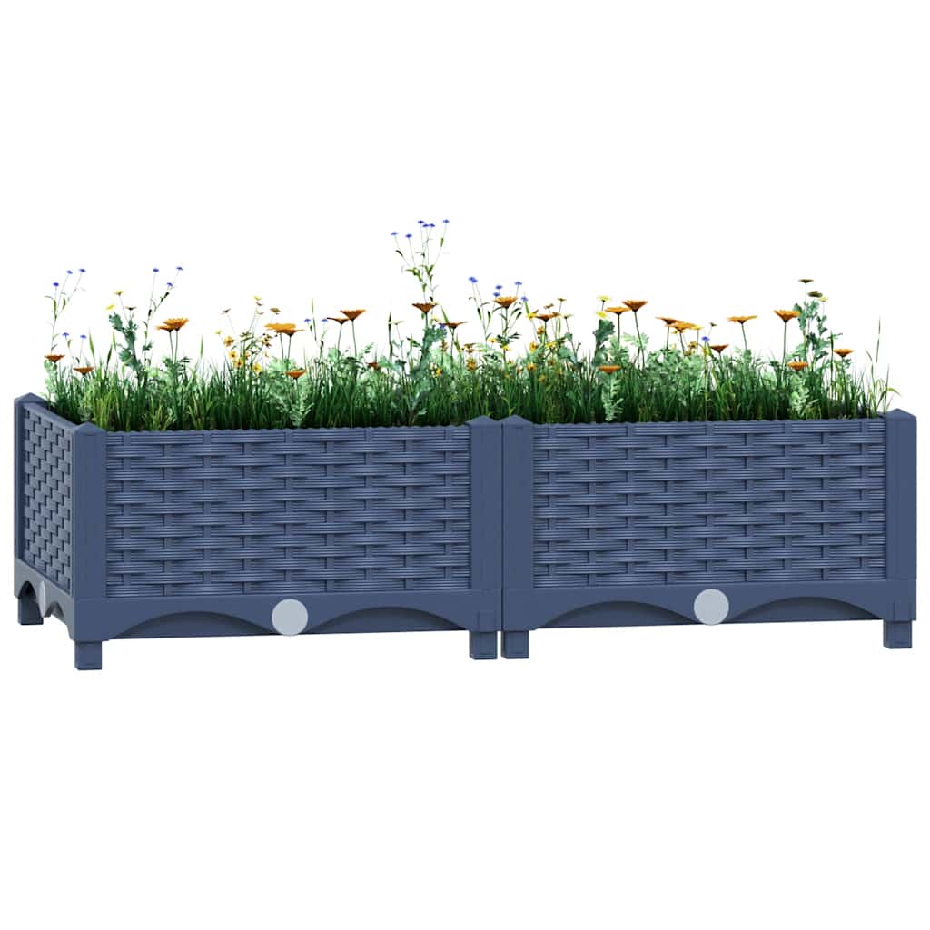 Plantenbak verhoogd 80x40x23 cm polypropyleen is nu te koop bij PeponiXL, paradijselijk wonen!