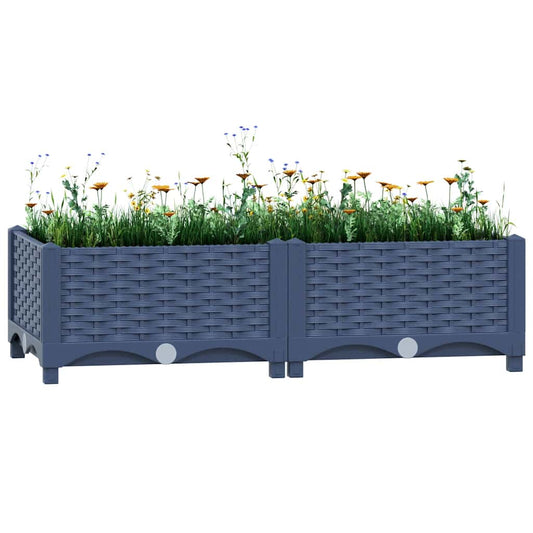 Plantenbak verhoogd 80x40x23 cm polypropyleen is nu te koop bij PeponiXL, paradijselijk wonen!