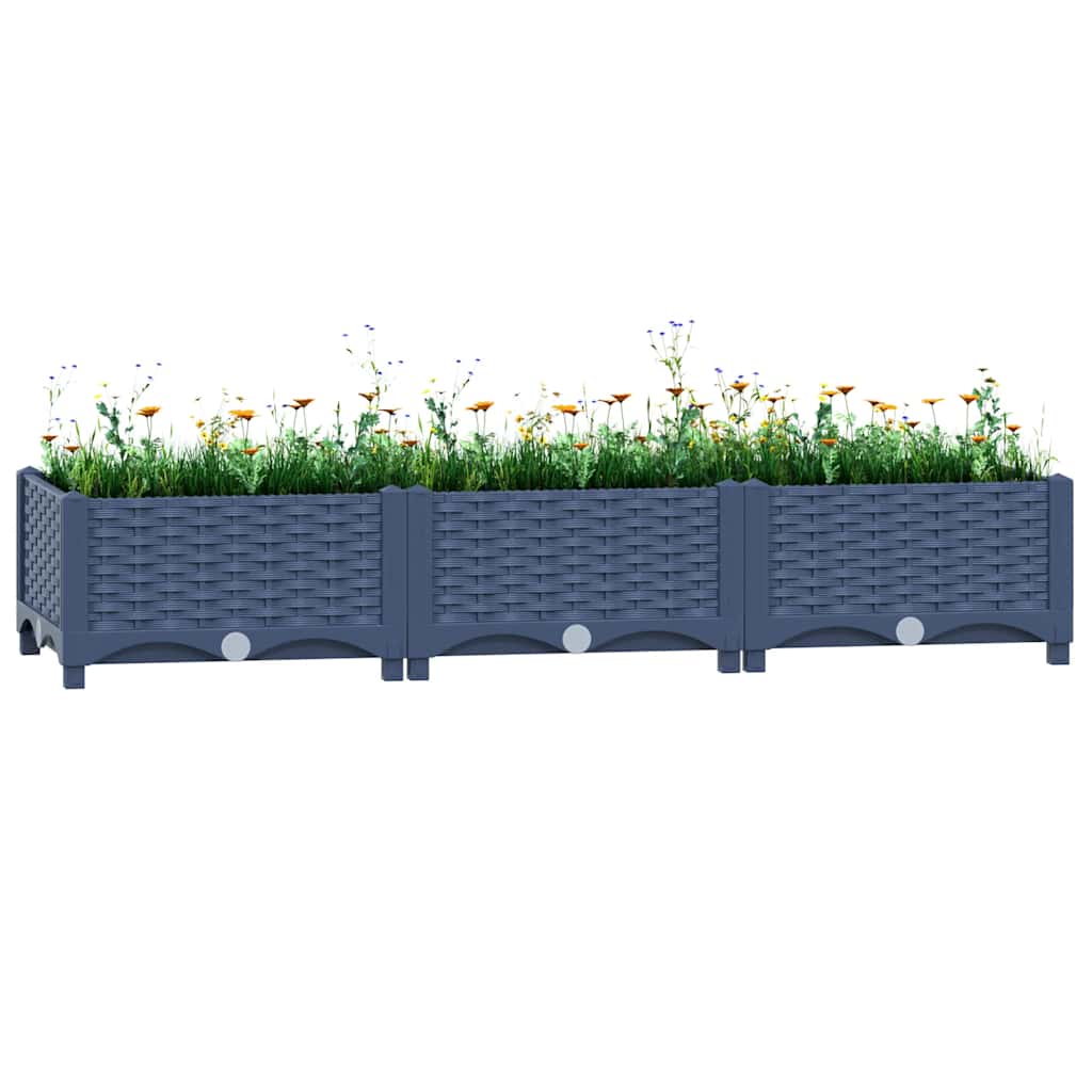 Plantenbak verhoogd 120x40x23 cm polypropyleen is nu te koop bij PeponiXL, paradijselijk wonen!