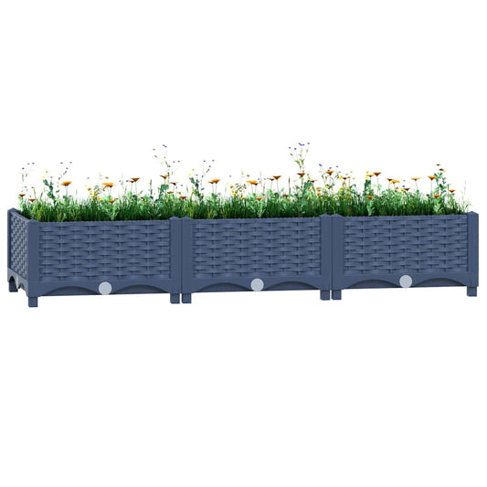 Plantenbak verhoogd 120x40x23 cm polypropyleen is nu te koop bij PeponiXL, paradijselijk wonen!