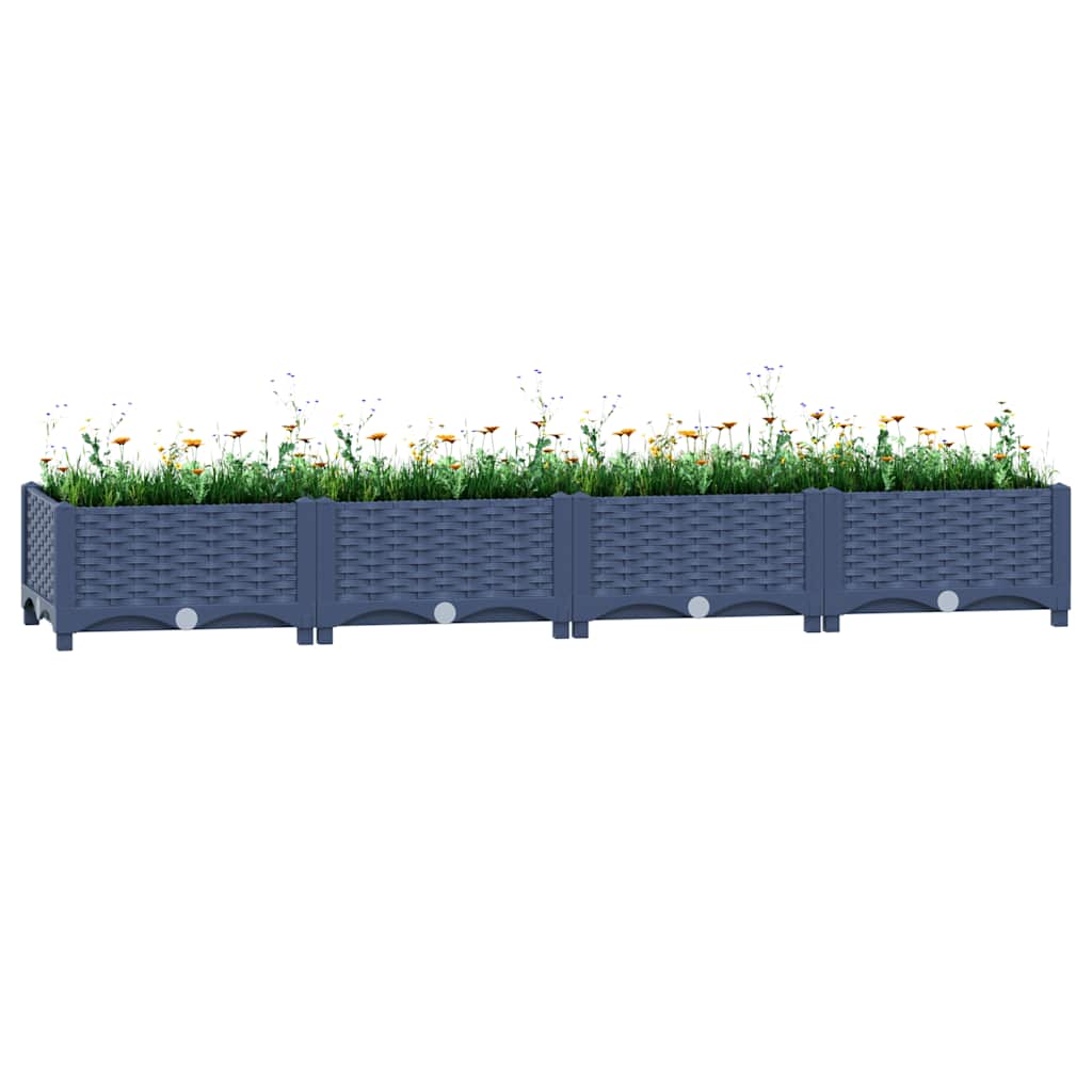 Plantenbak verhoogd 160x40x23 cm polypropyleen is nu te koop bij PeponiXL, paradijselijk wonen!