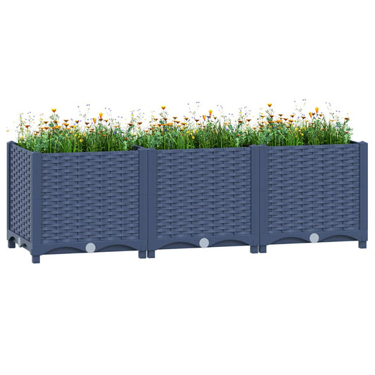 Plantenbak verhoogd 120x40x38 cm polypropyleen is nu te koop bij PeponiXL, paradijselijk wonen!