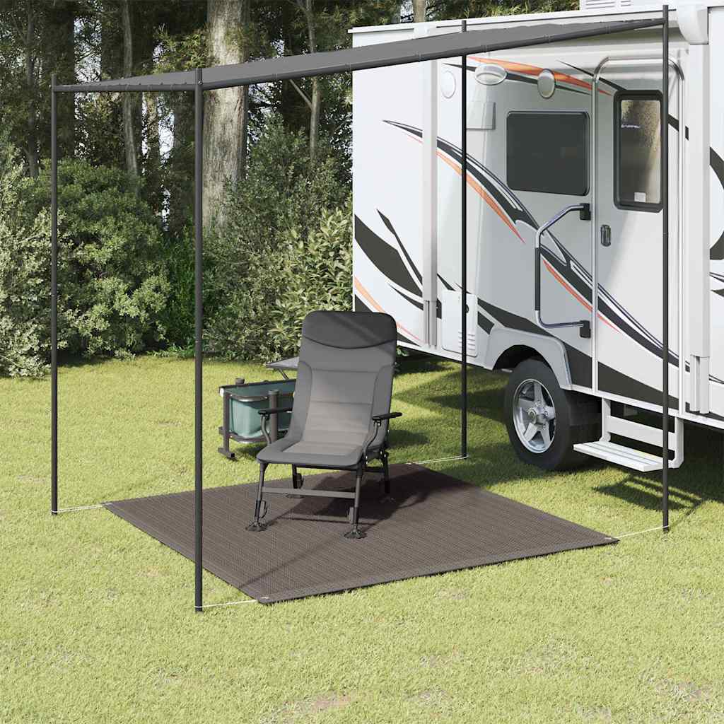 Tenttapijt 250x250 cm HDPE antracietkleurig is nu te koop bij PeponiXL, paradijselijk wonen!