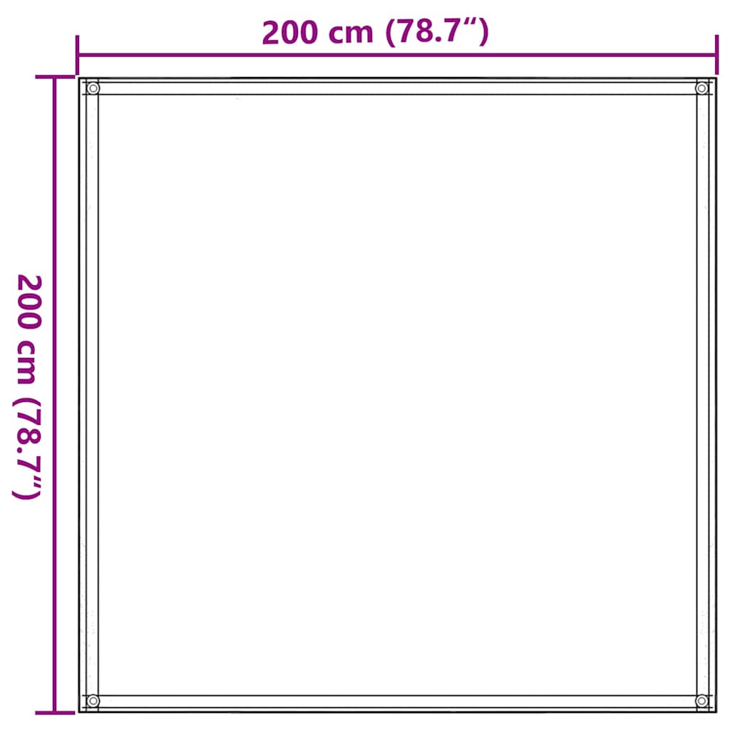 Tenttapijt 200x200 cm taupe