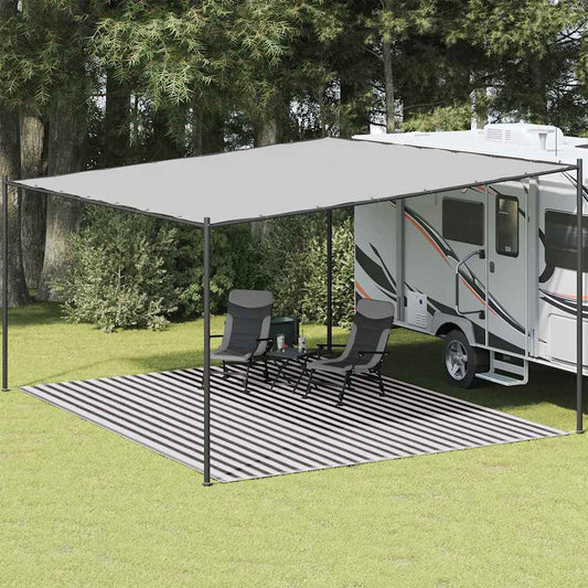 Tenttapijt 400x500 cm HDPE antracietkleurig en wit is nu te koop bij PeponiXL, paradijselijk wonen!